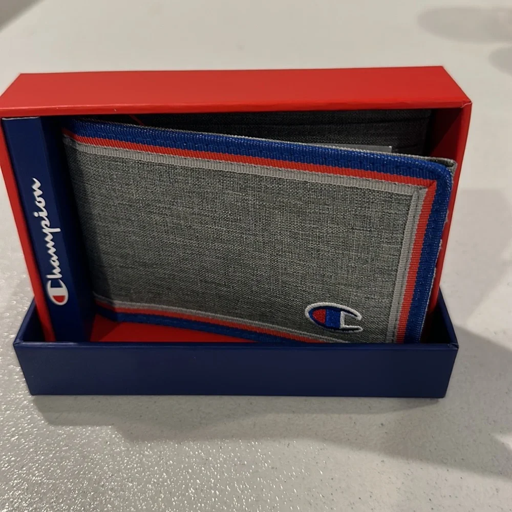 New Champion Cloth Material Bifold Wallet with Box